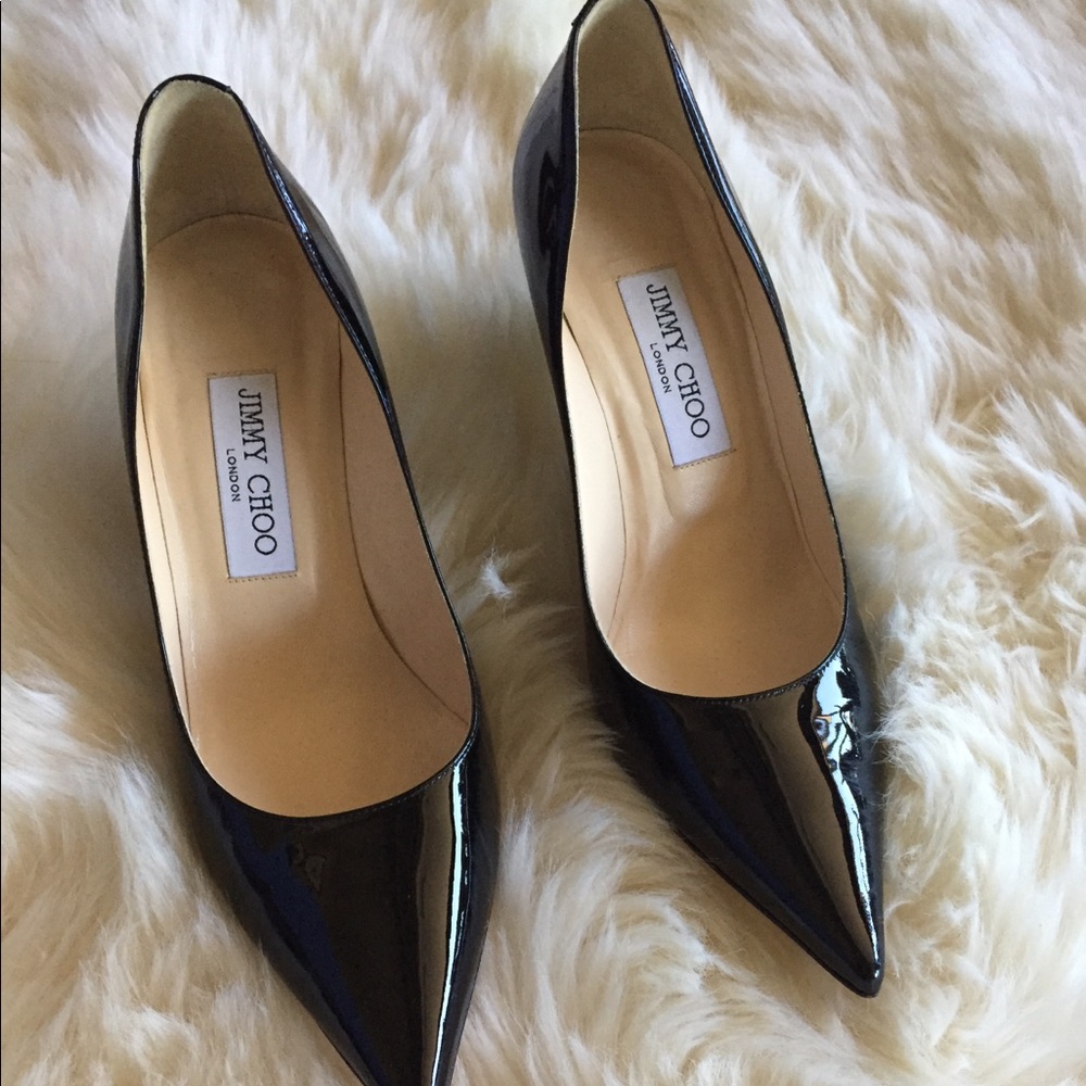 Jimmy Choo Black Patent Leather Pumps